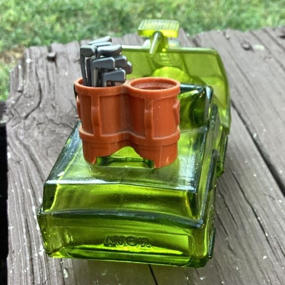 Vintage Golf Cart Decanter Green Glass Liquor Empty‎ Bottle Golf Clubs 19th Hole - Picture 4 of 5